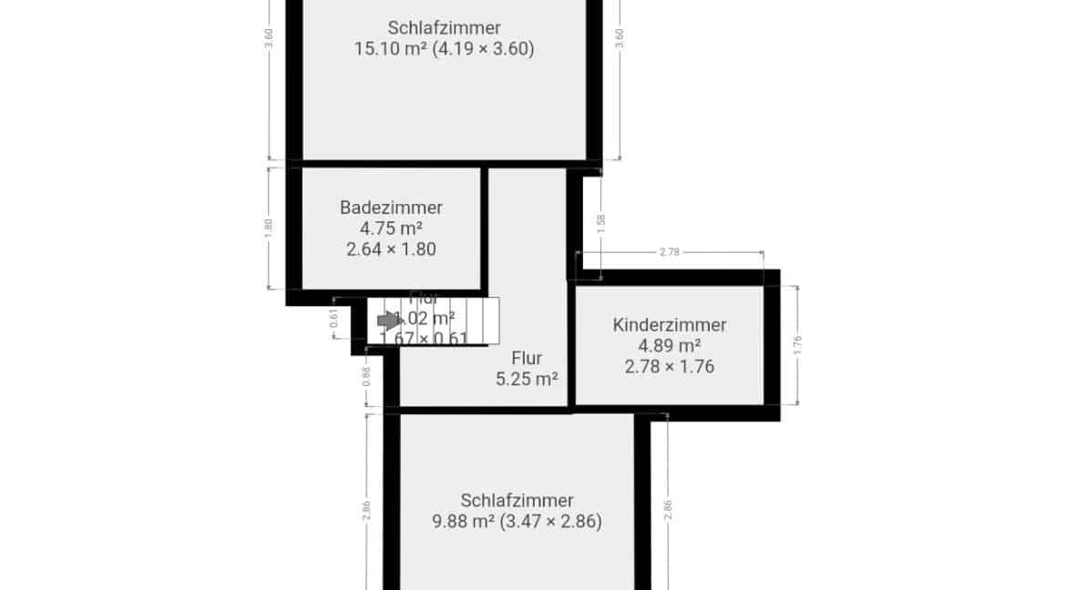 Grundriss DG Einliegerwohnung